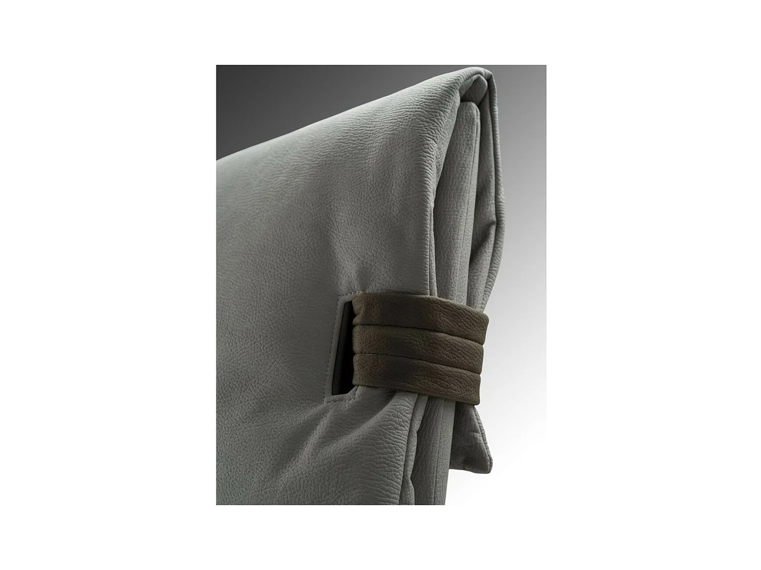 Letto matrimoniale contenitore Grenoble nabuk colore grigio