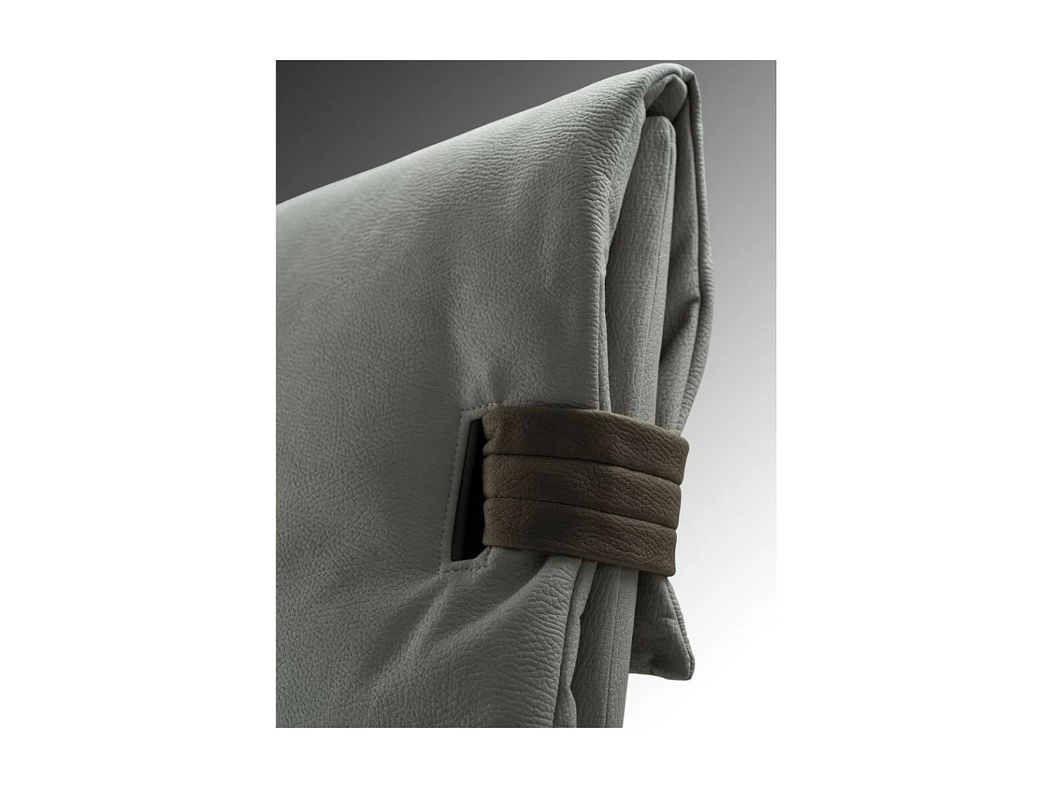 Letto matrimoniale contenitore Grenoble nabuk colore grigio