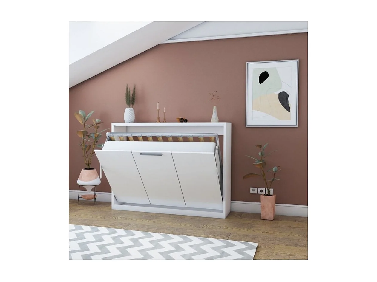 Letto matrimoniale a scomparsa Capsule colore bianco