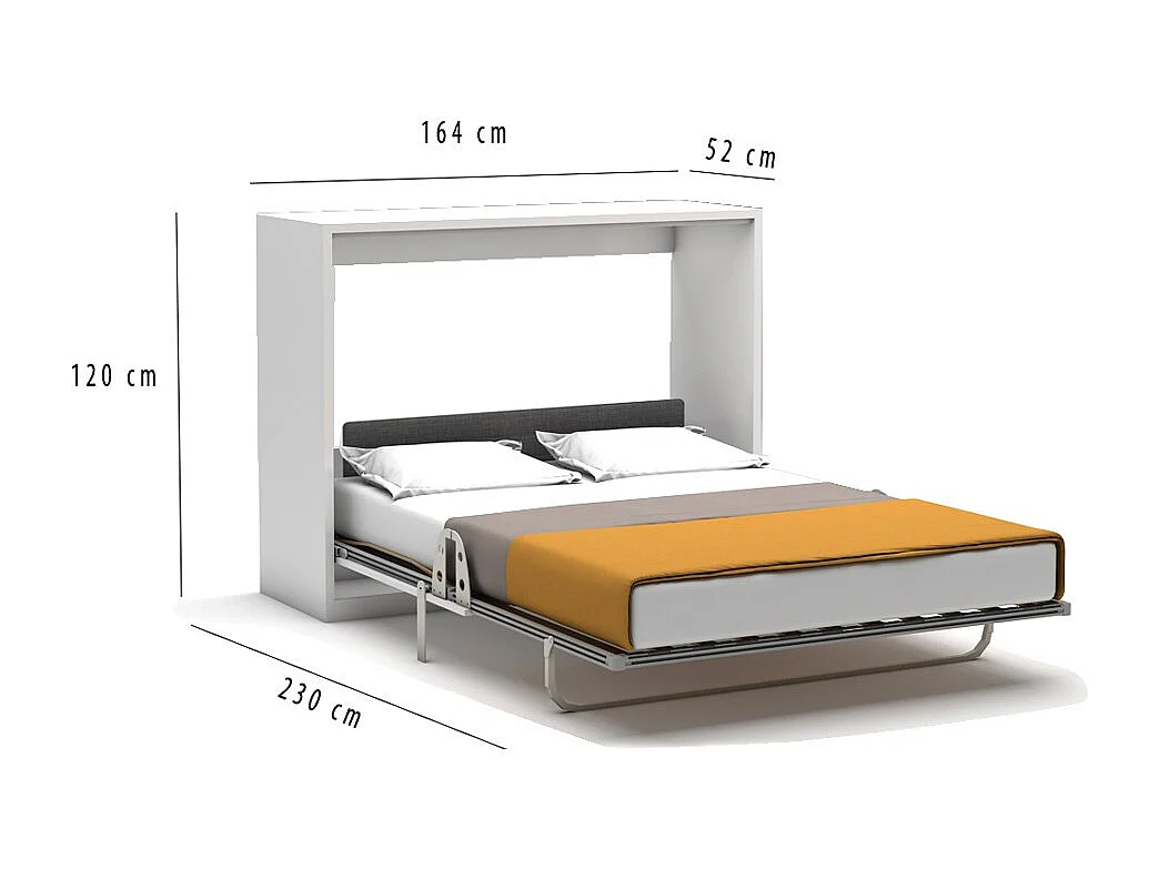 Letto matrimoniale a scomparsa Capsule colore bianco