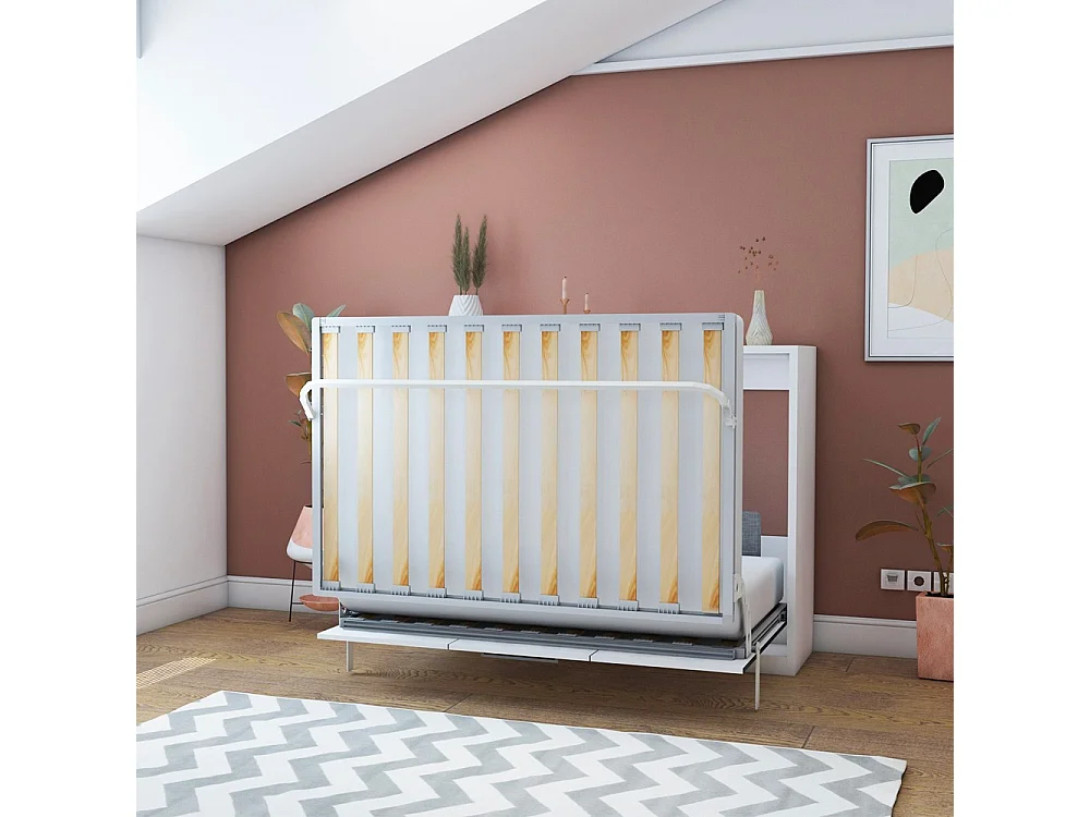 Letto matrimoniale a scomparsa Capsule colore bianco
