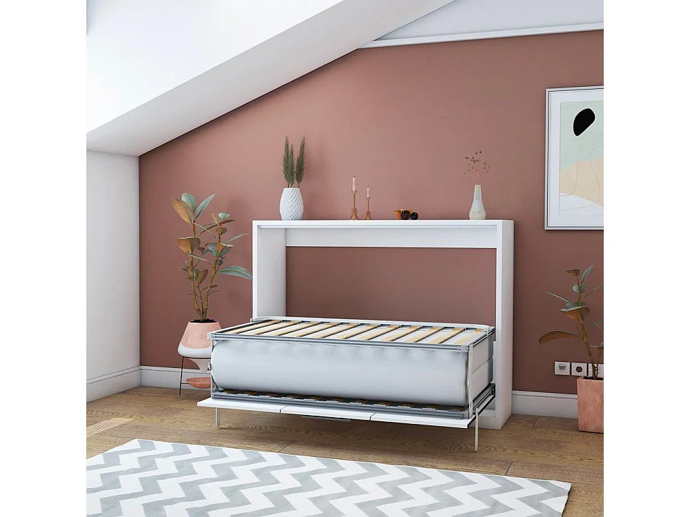 Letto matrimoniale a scomparsa Capsule colore bianco