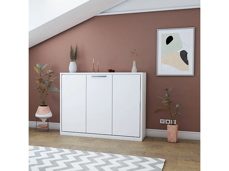 Letto matrimoniale a scomparsa Capsule colore bianco