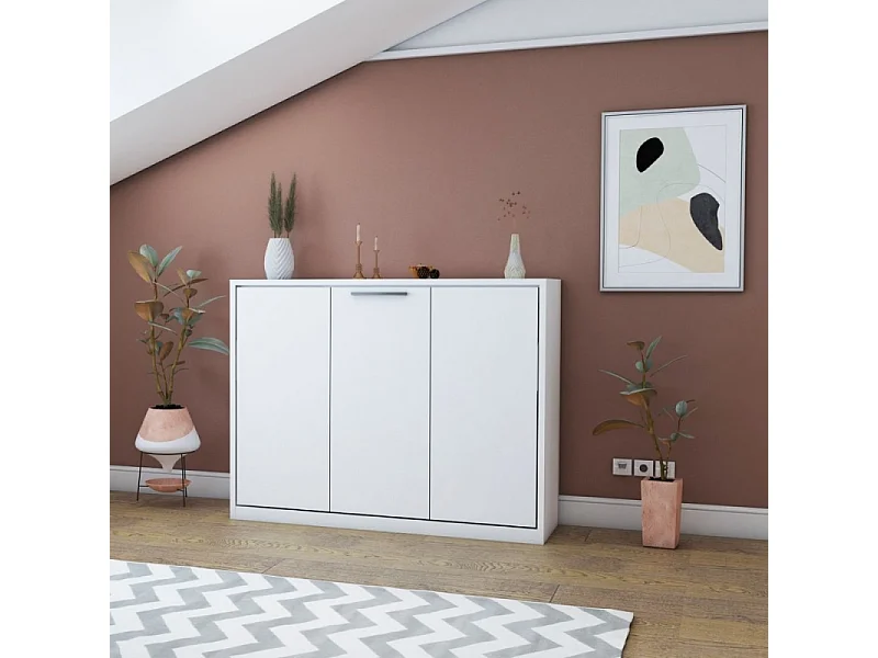 Letto matrimoniale a scomparsa Capsule colore bianco