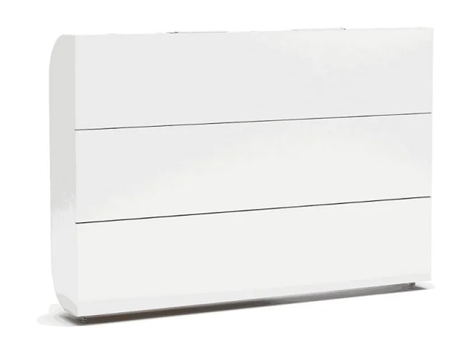 Letto matrimoniale a scomparsa Simple con apertura orizzontale bianco