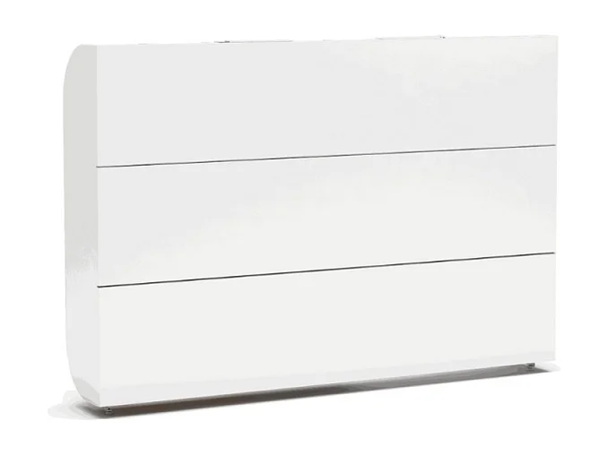 Letto matrimoniale a scomparsa Simple con apertura orizzontale bianco