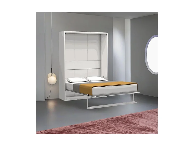 Letto matrimoniale a scomparsa Loft bianco
