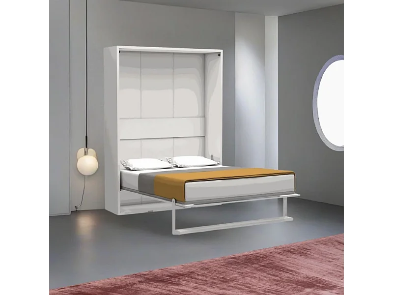 Letto matrimoniale a scomparsa Loft bianco
