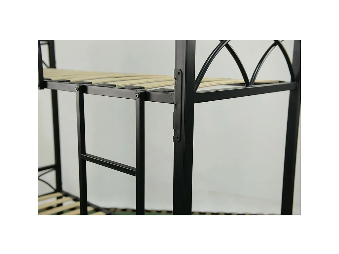 Letto a castello in metallo bianco con reti incluse Wind 80x198x161H