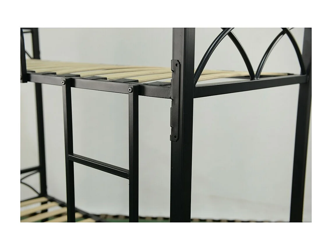 Letto a castello in metallo bianco con reti incluse Wind 80x198x161H