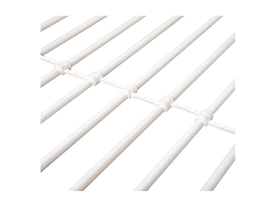 Letto a castello in metallo Monza colore bianco 199x86.5x159.5