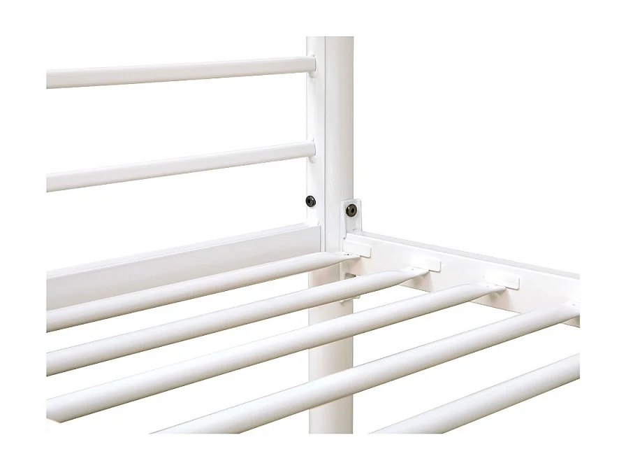 Letto a castello in metallo Monza colore bianco 199x86.5x159.5