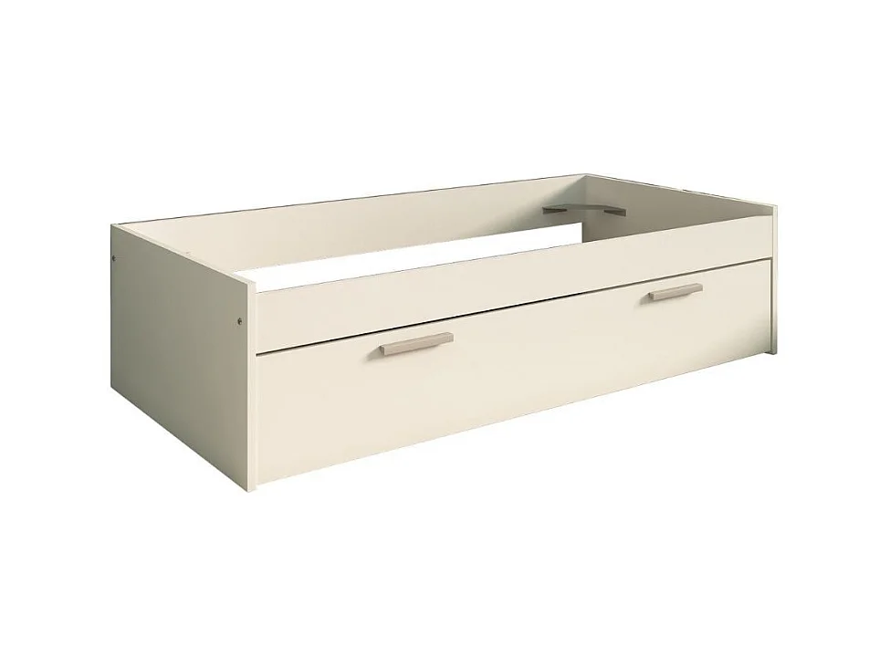 Letto singolo con cassettone estraibile 1004 Blanco