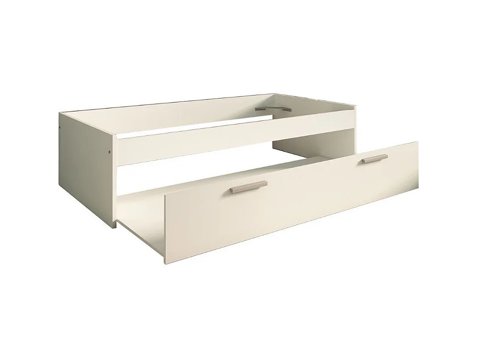 Letto singolo con cassettone estraibile 1004 Blanco