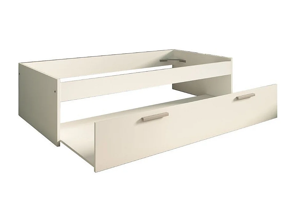 Letto singolo con cassettone estraibile 1004 Blanco