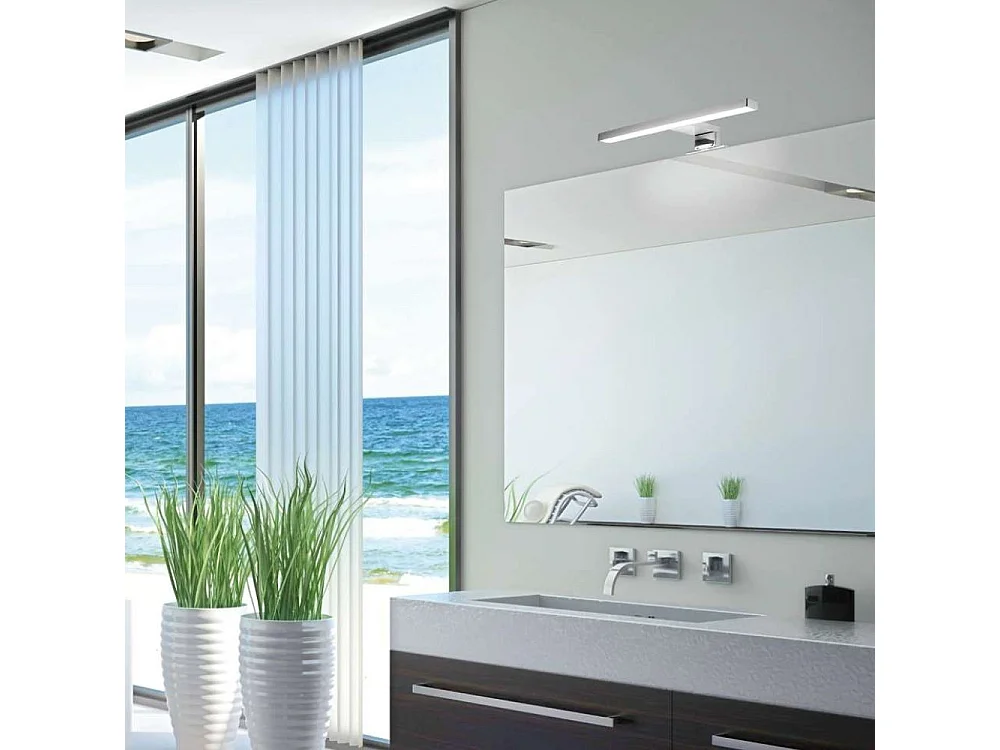 Lampada LED per bagno Kyra 300 mm colore cromato