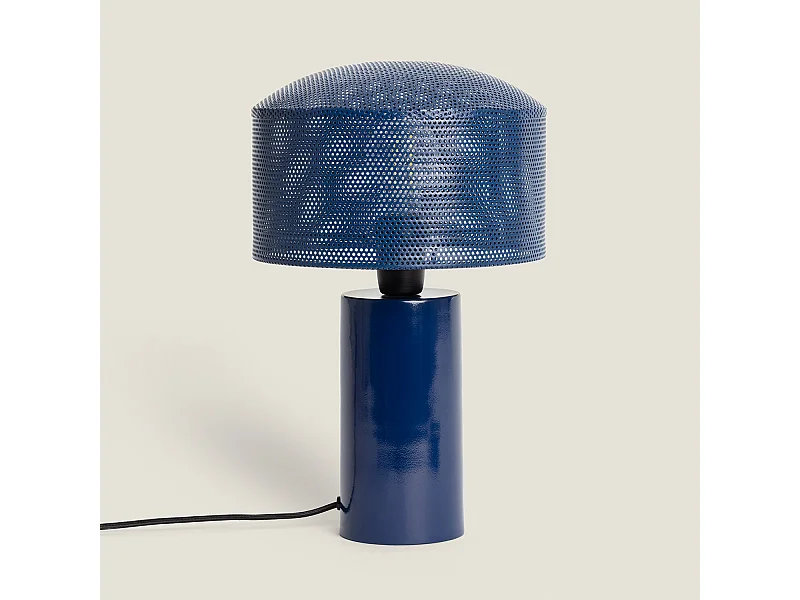 Lampada da Tavolo Metallo Kondavil Azzurro