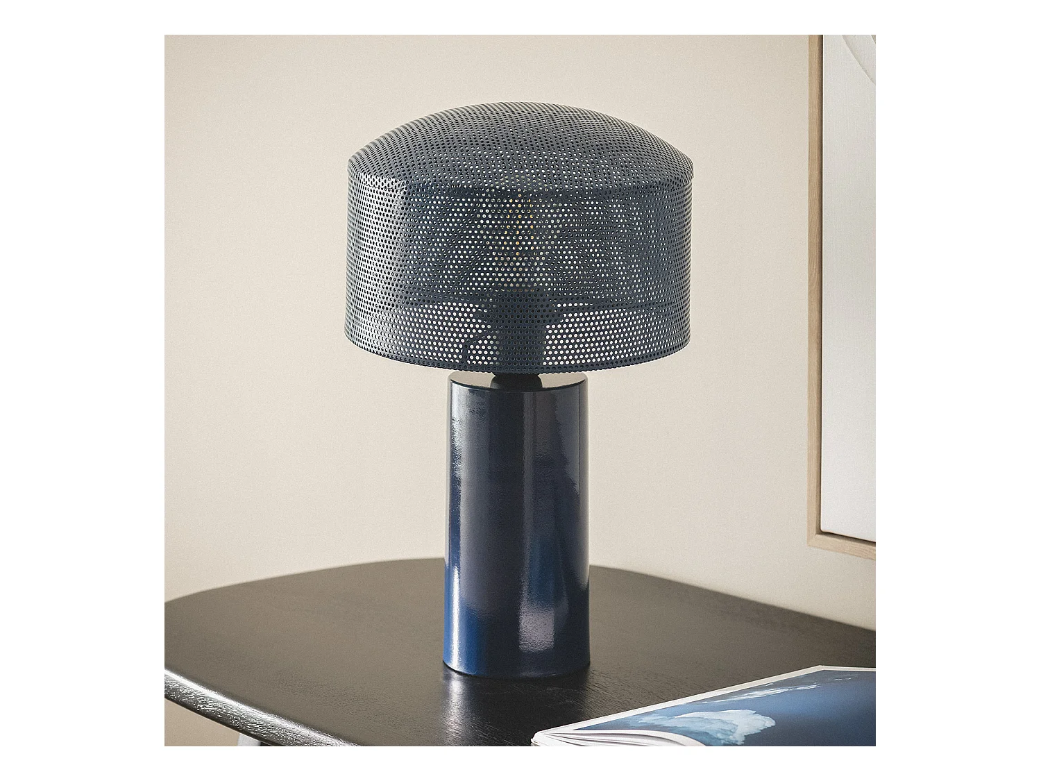 Lámpara de Mesa Metal Kondavil Azul