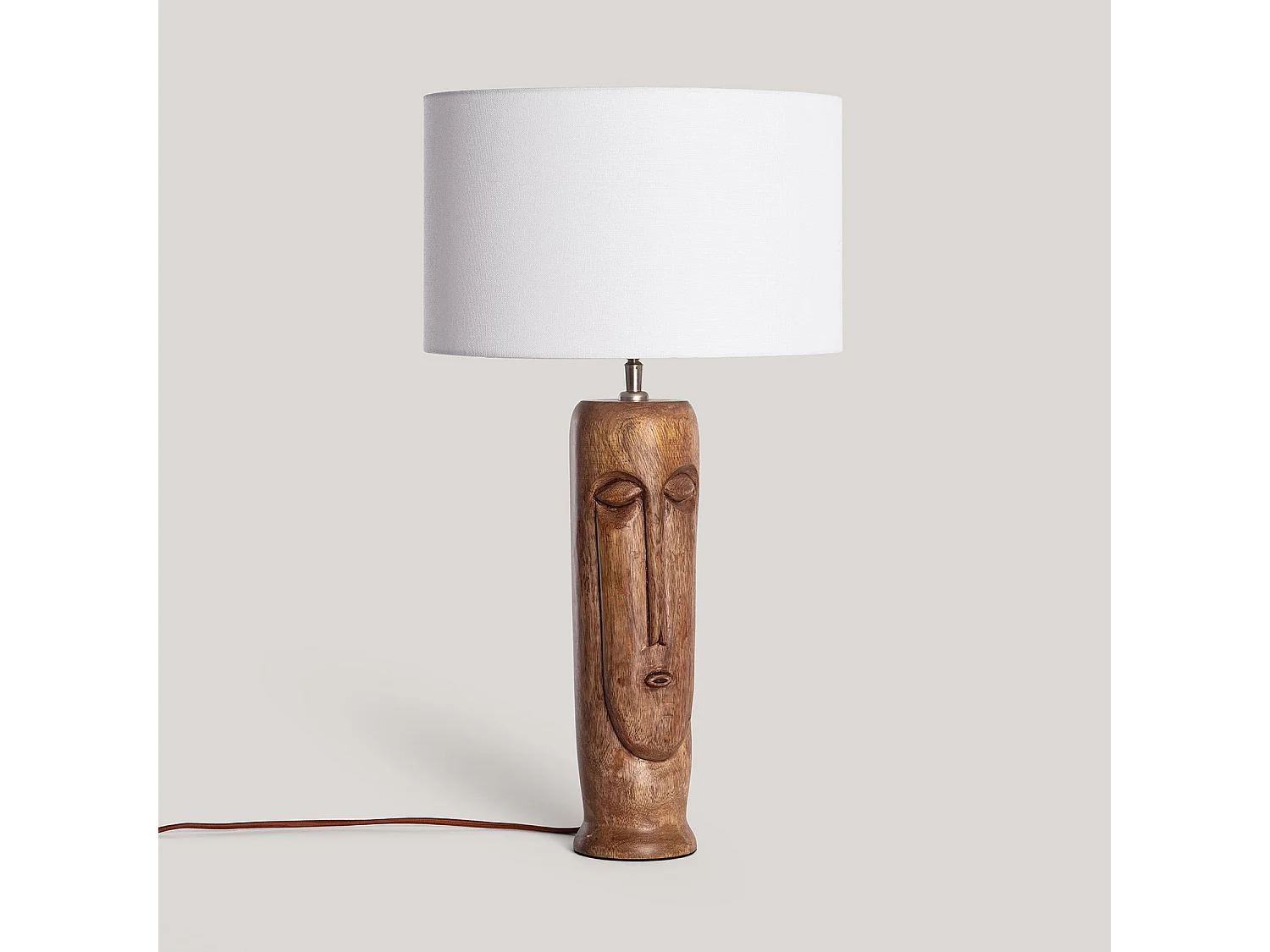 Lampe à Poser Bois Totem ILUZZIA Blanc