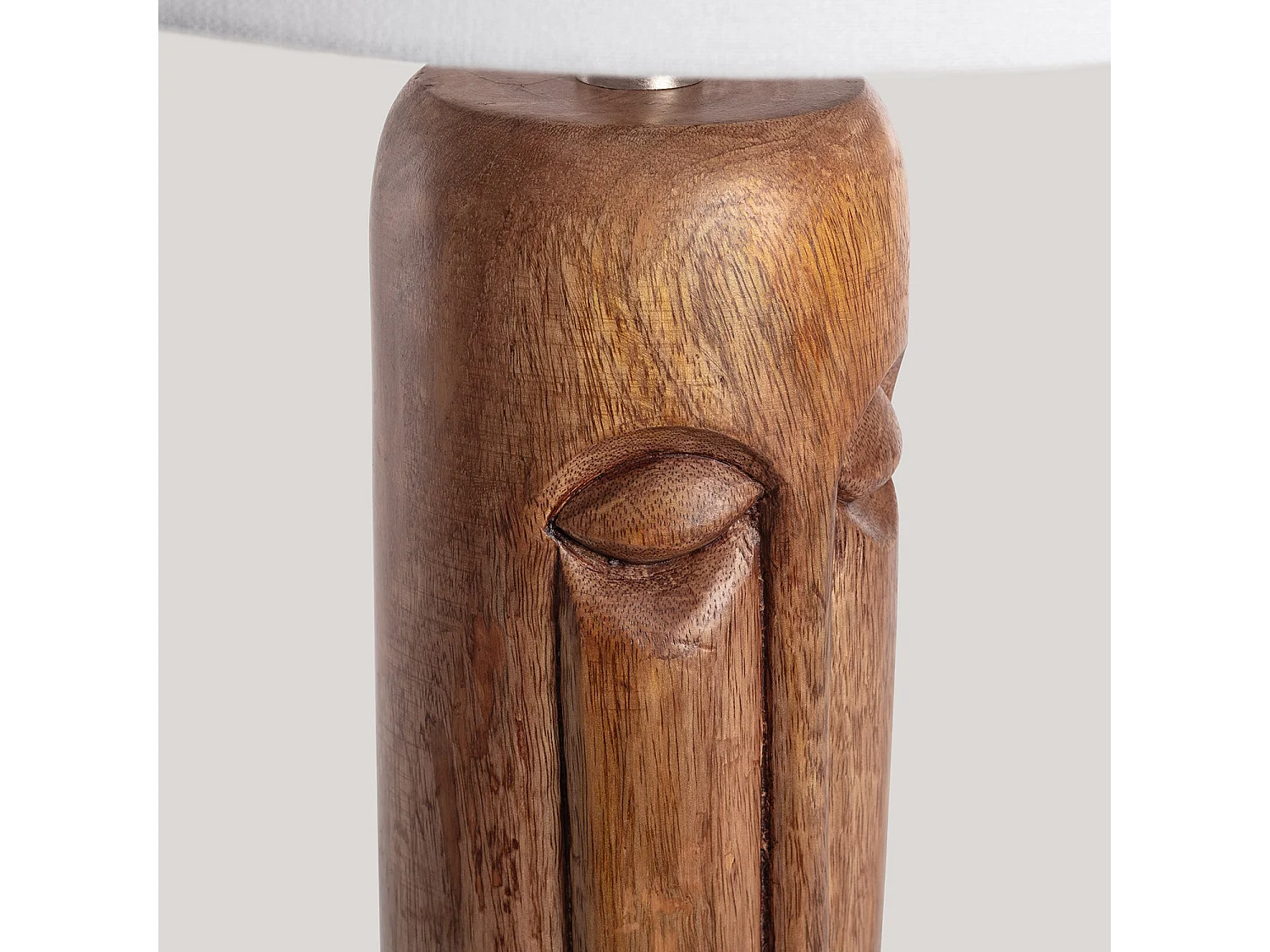 Lampe à Poser Bois Totem ILUZZIA Blanc