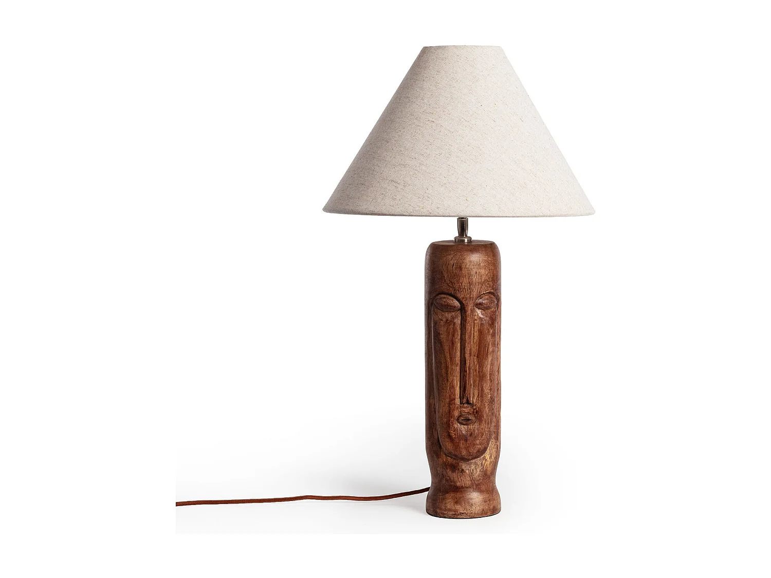 Lampada da Tavolo Legno Totem ILUZZIA Beige