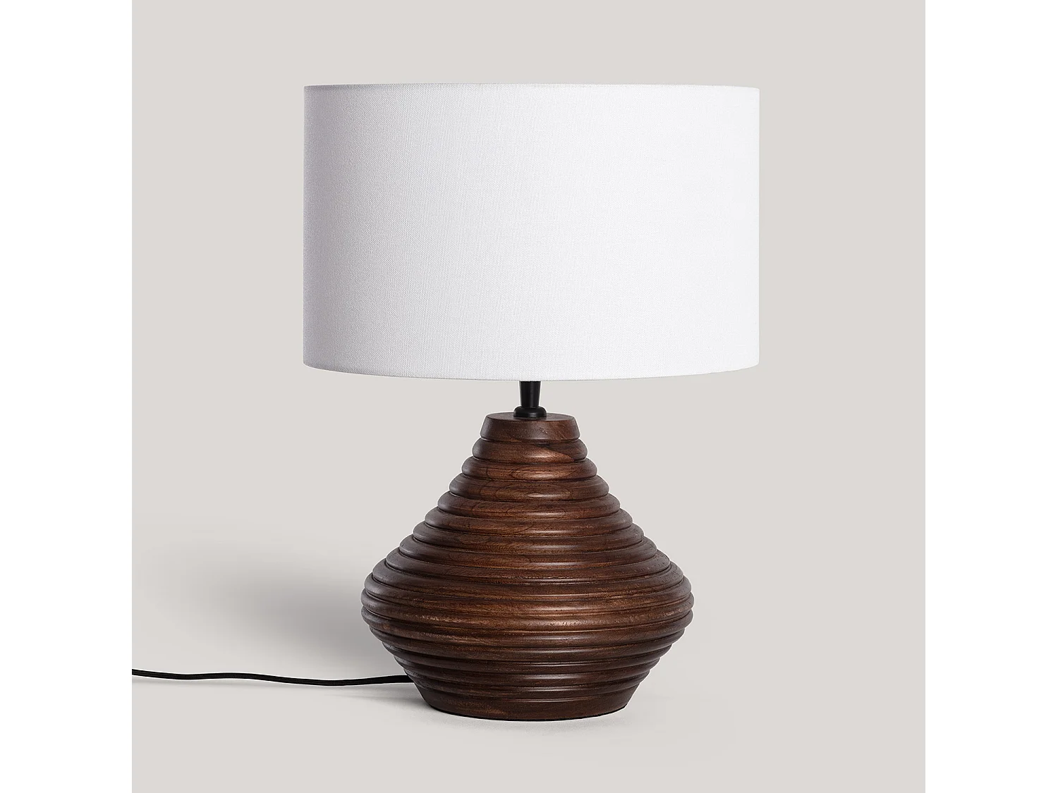 Lampada da Tavolo Legno Akriti ILUZZIA Bianco