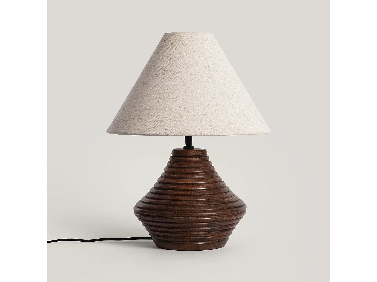 Lampe à Poser Bois Akriti ILUZZIA Blanc