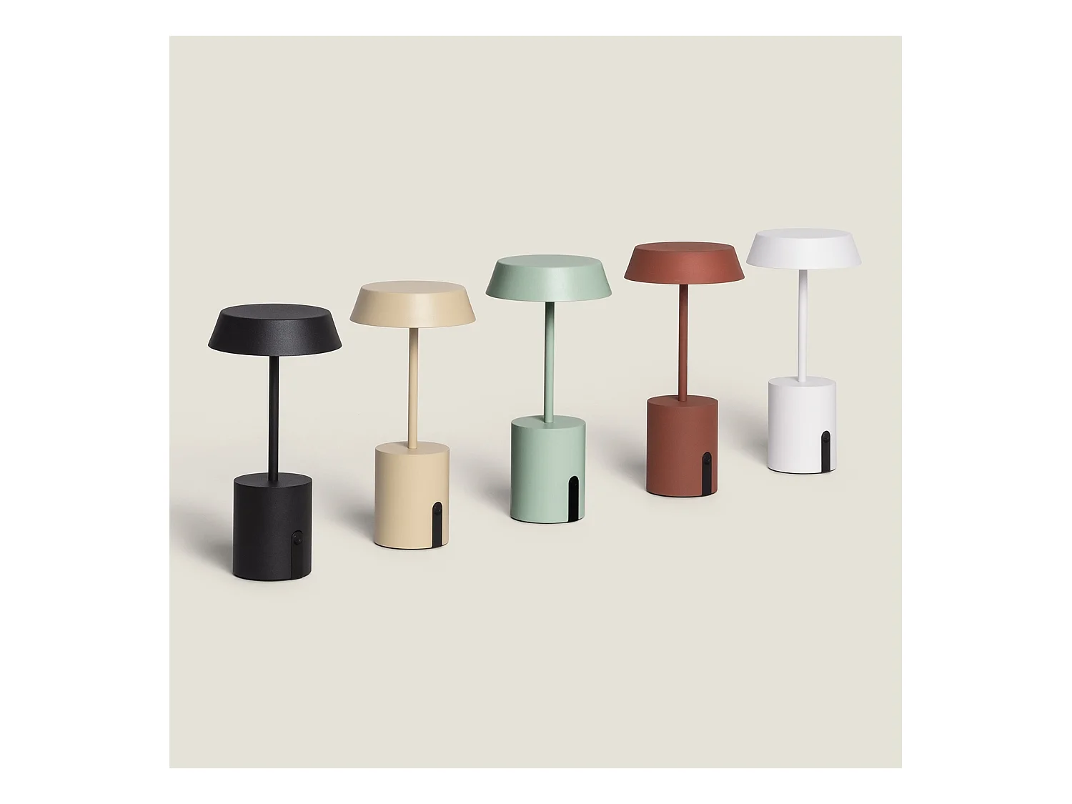 Lámpara de Mesa LED Metal Inalámbrica para Exterior Ula Negro