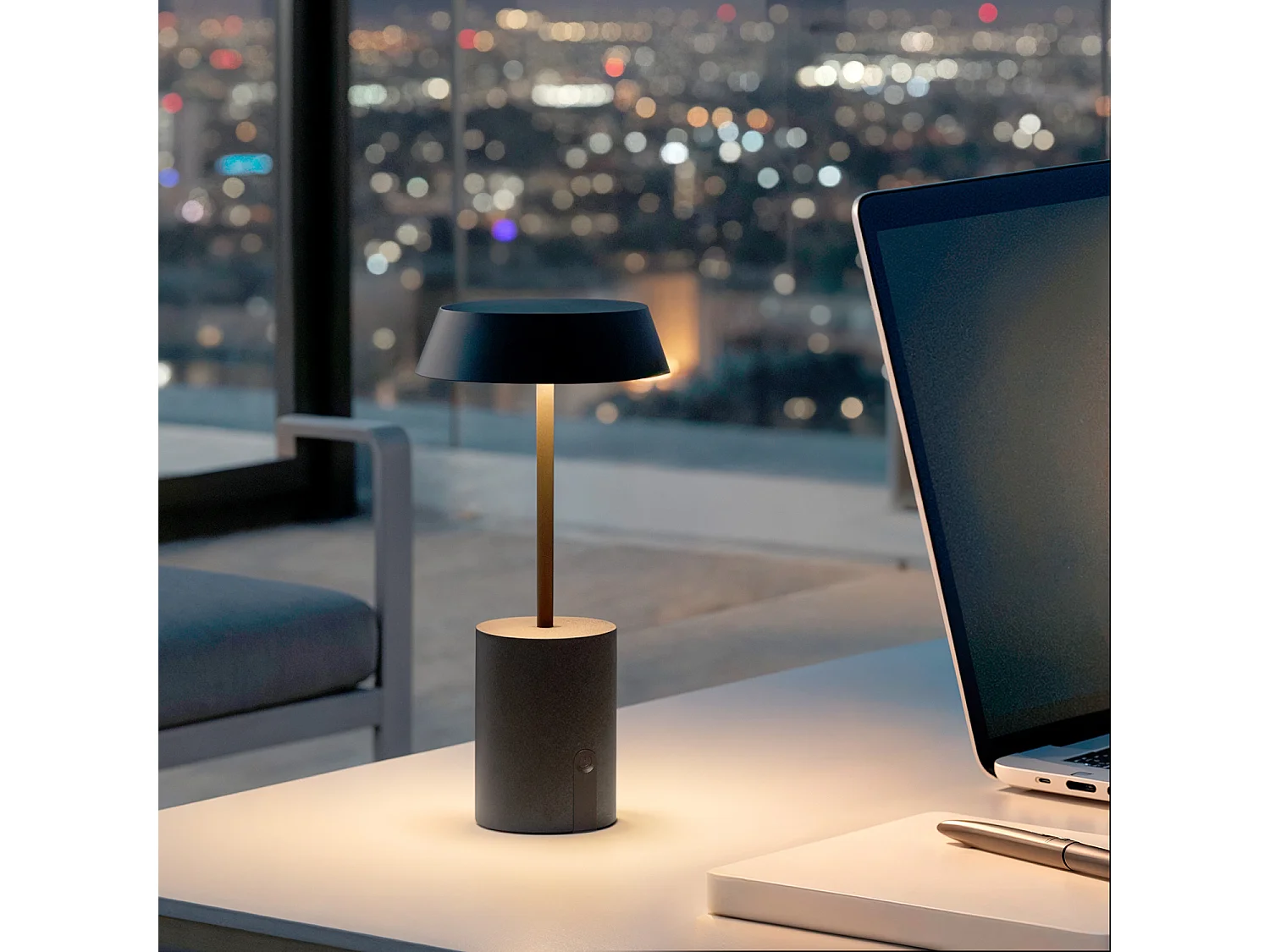 Lampe à Poser LED sans fil pour Extérieur Ula  Noir