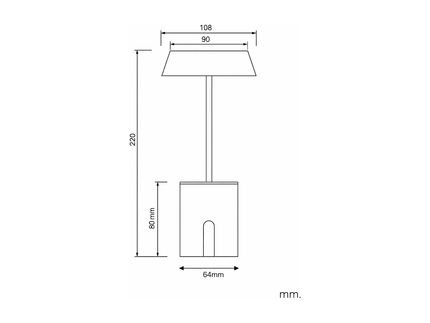 Lampe à Poser LED sans fil pour Extérieur Ula  Noir
