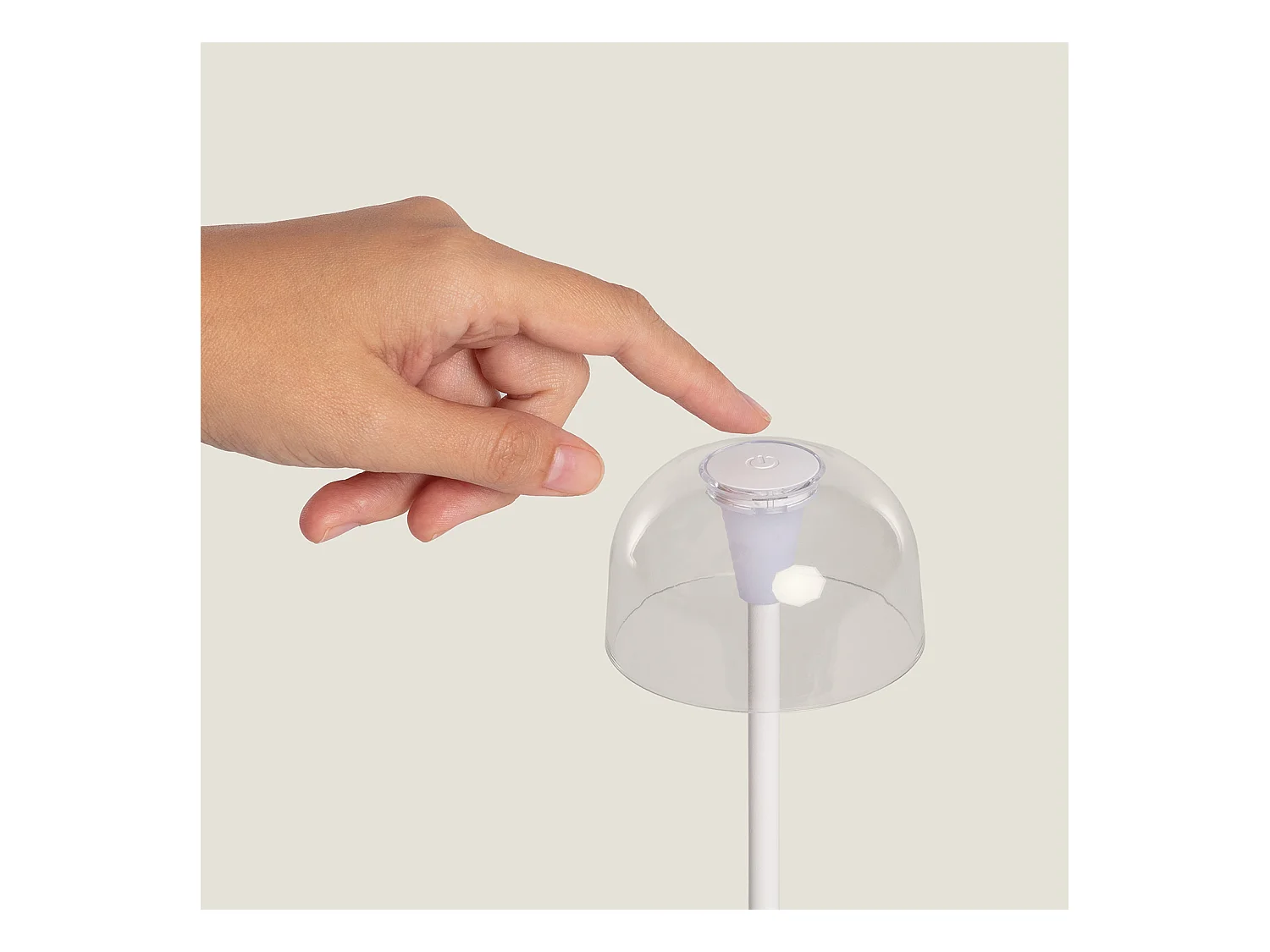 Lampada da Tavolo LED Portatile per Esterni con Batteria USB Ricaricabile Lendora Bianco