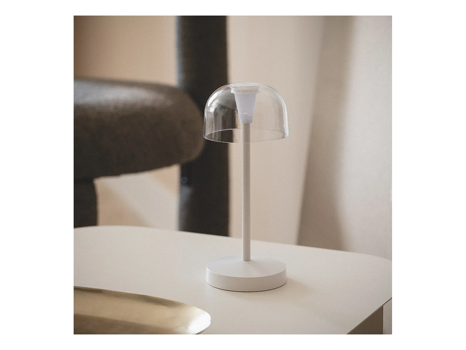 Lampada da Tavolo LED Portatile per Esterni con Batteria USB Ricaricabile Lendora Bianco