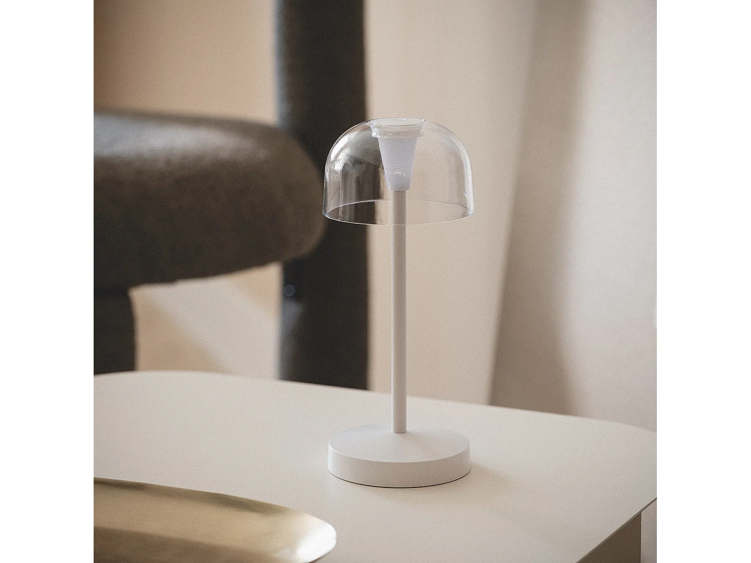 Lampe à Poser LED Portable pour Extérieur Métal avec Batterie Rechargeable Lendora Blanc