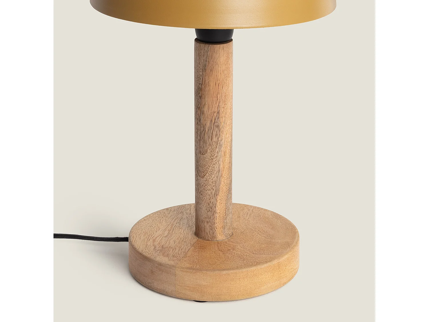 Lampe à Poser Métal et Bois Mallavi Jaune