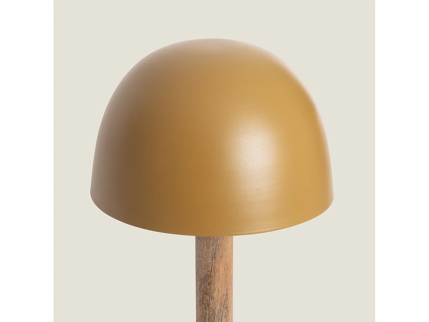 Lampe à Poser Métal et Bois Mallavi Jaune