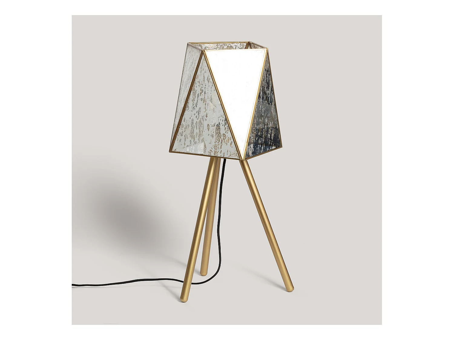 Lampe à Poser Métal et Verre Mattina Doré