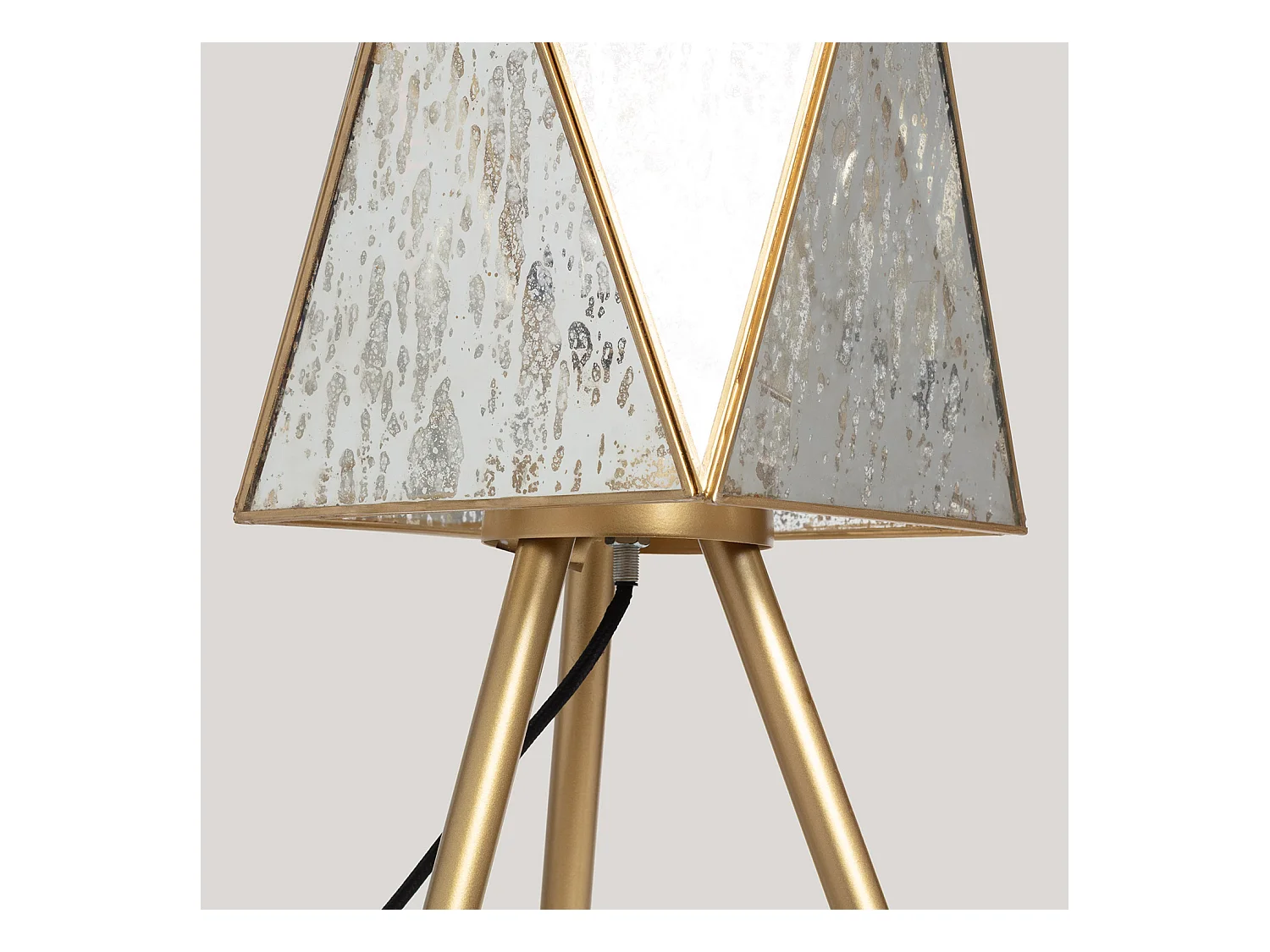 Lampe à Poser Métal et Verre Mattina Doré