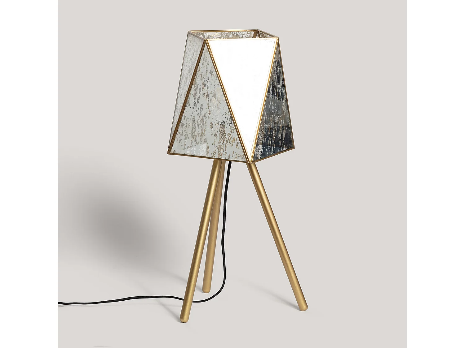 Lampe à Poser Métal et Verre Mattina Doré