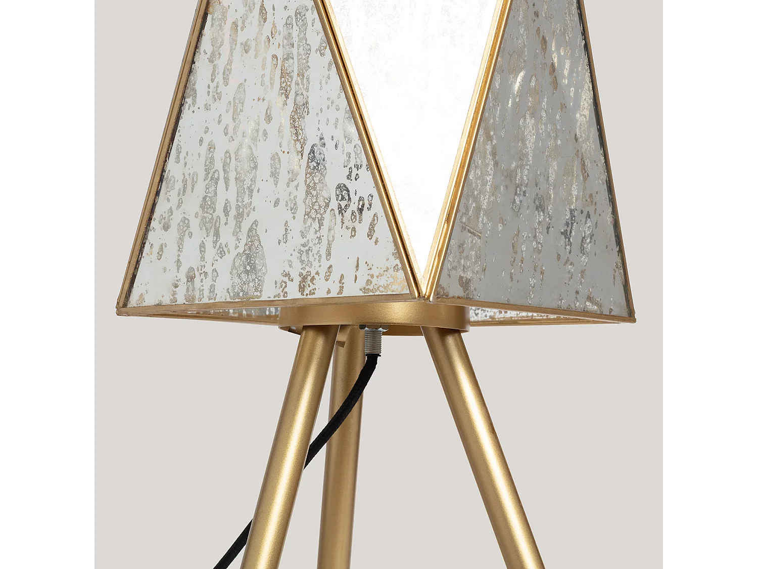 Lampe à Poser Métal et Verre Mattina Doré