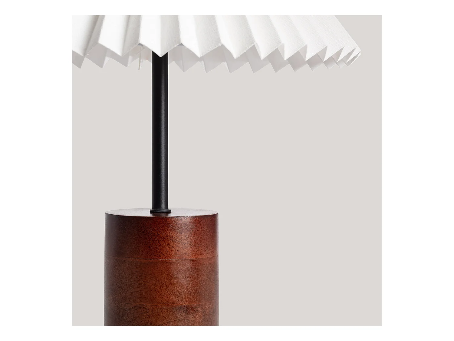 Lámpara de Mesa Madera Leonessa ILUZZIA Blanco Roto