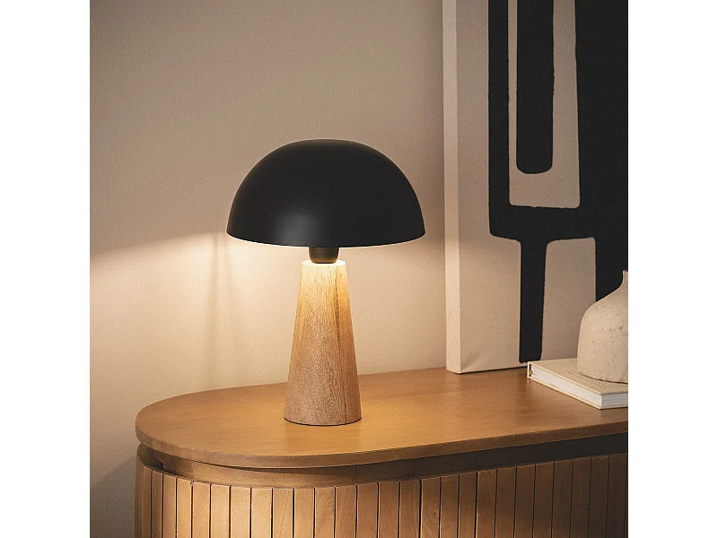 Lámpara de Mesa Metal Kuttala Negro