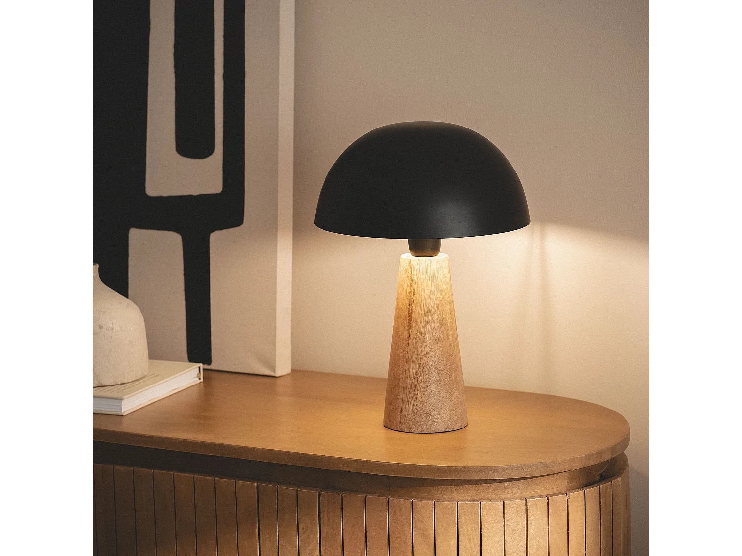 Lampada da Tavolo Metallo Kuttala Nero