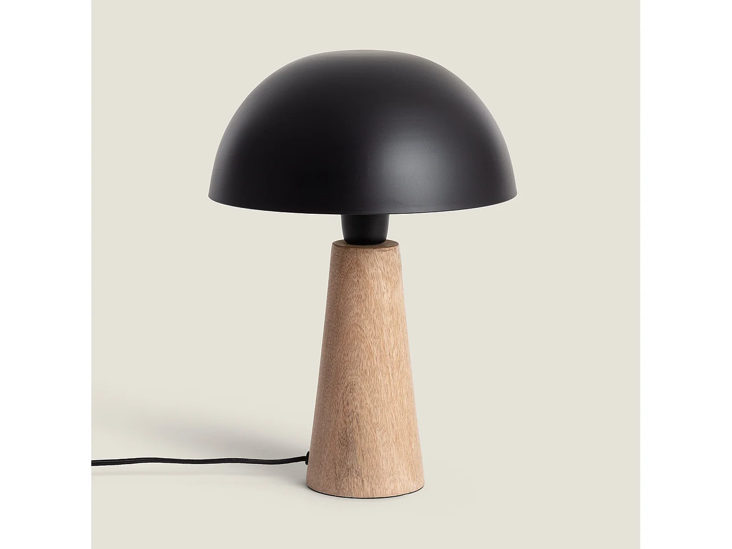 Lampada da Tavolo Legno Kuttala Nero