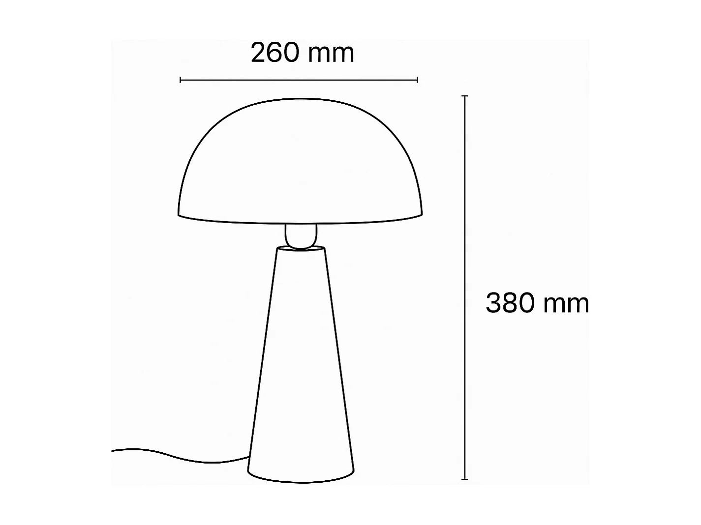 Lampada da Tavolo Legno Kuttala Nero