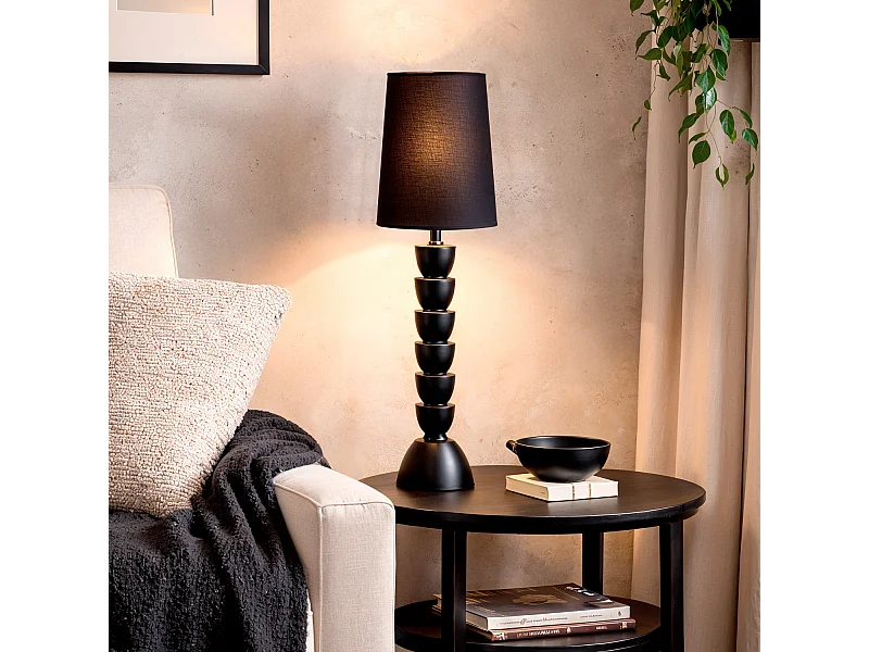 Lampada da Tavolo Resina Darian Nero