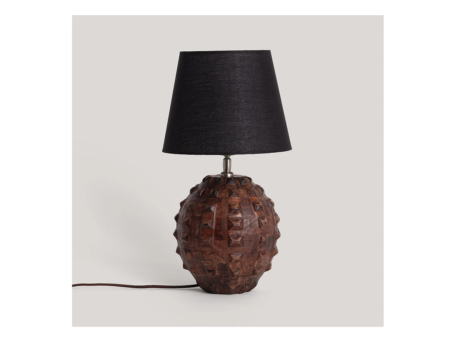 Lámpara de Mesa Madera Samesh II ILUZZIA Blanco