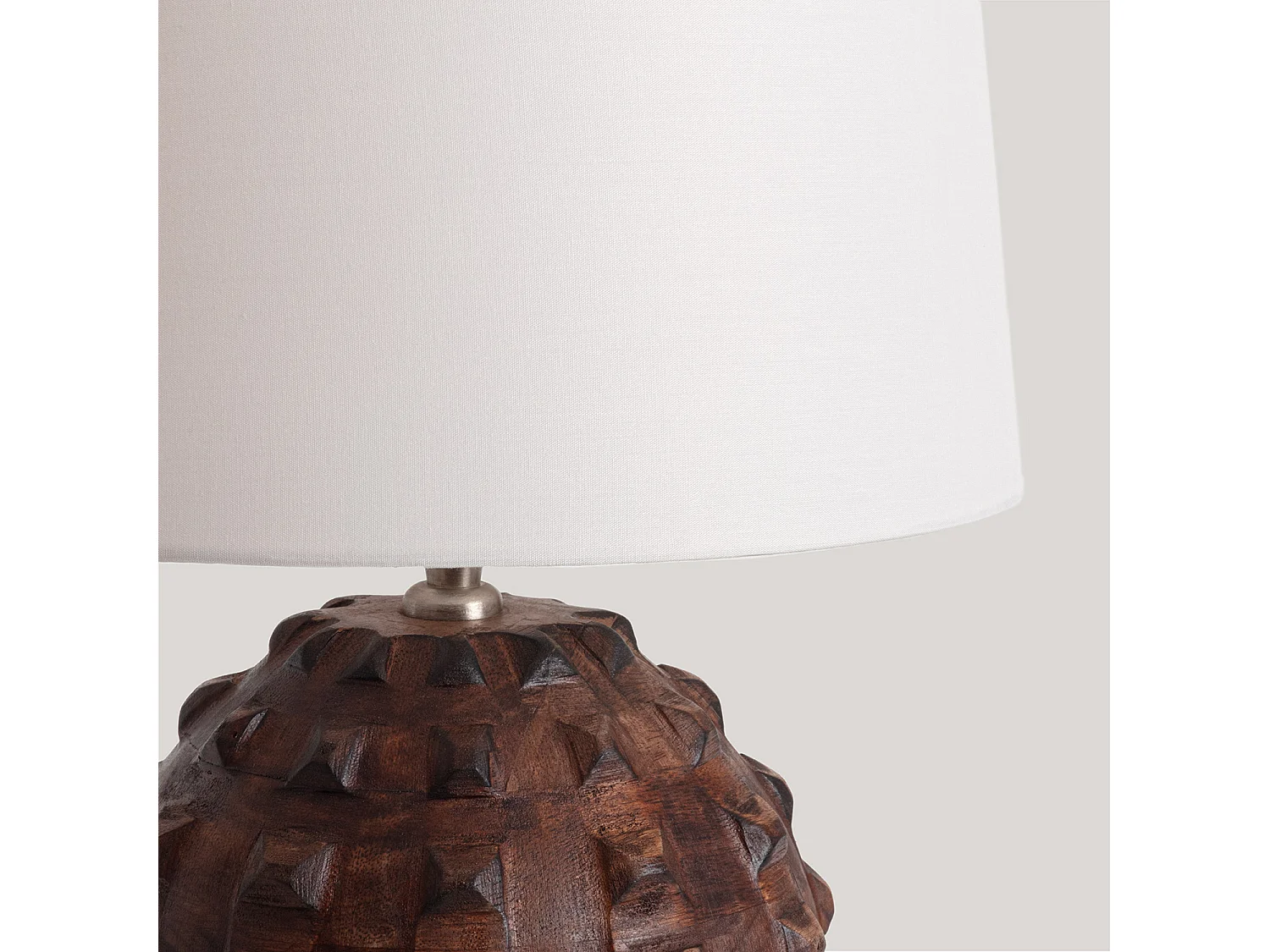 Lampe à Poser Bois Samesh II ILUZZIA Blanc