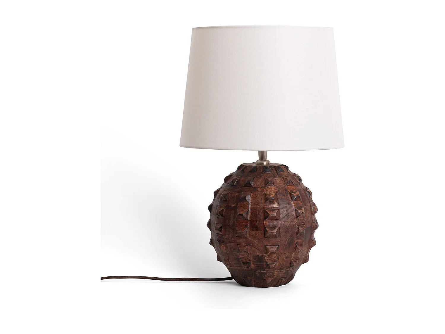 Lampada da Tavolo Legno Samesh II ILUZZIA Bianco