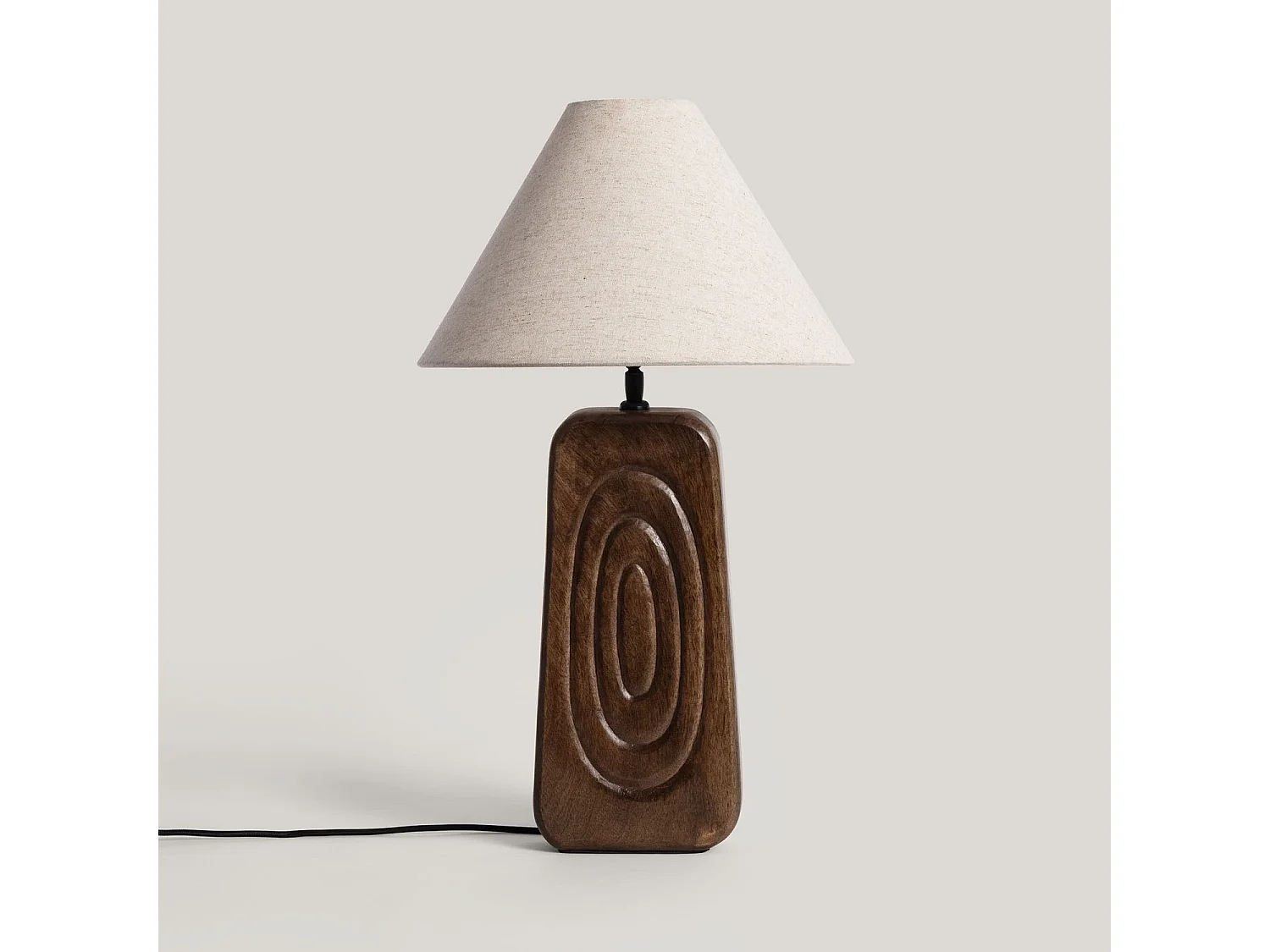 Lampe à Poser Bois Ishana ILUZZIA Beige