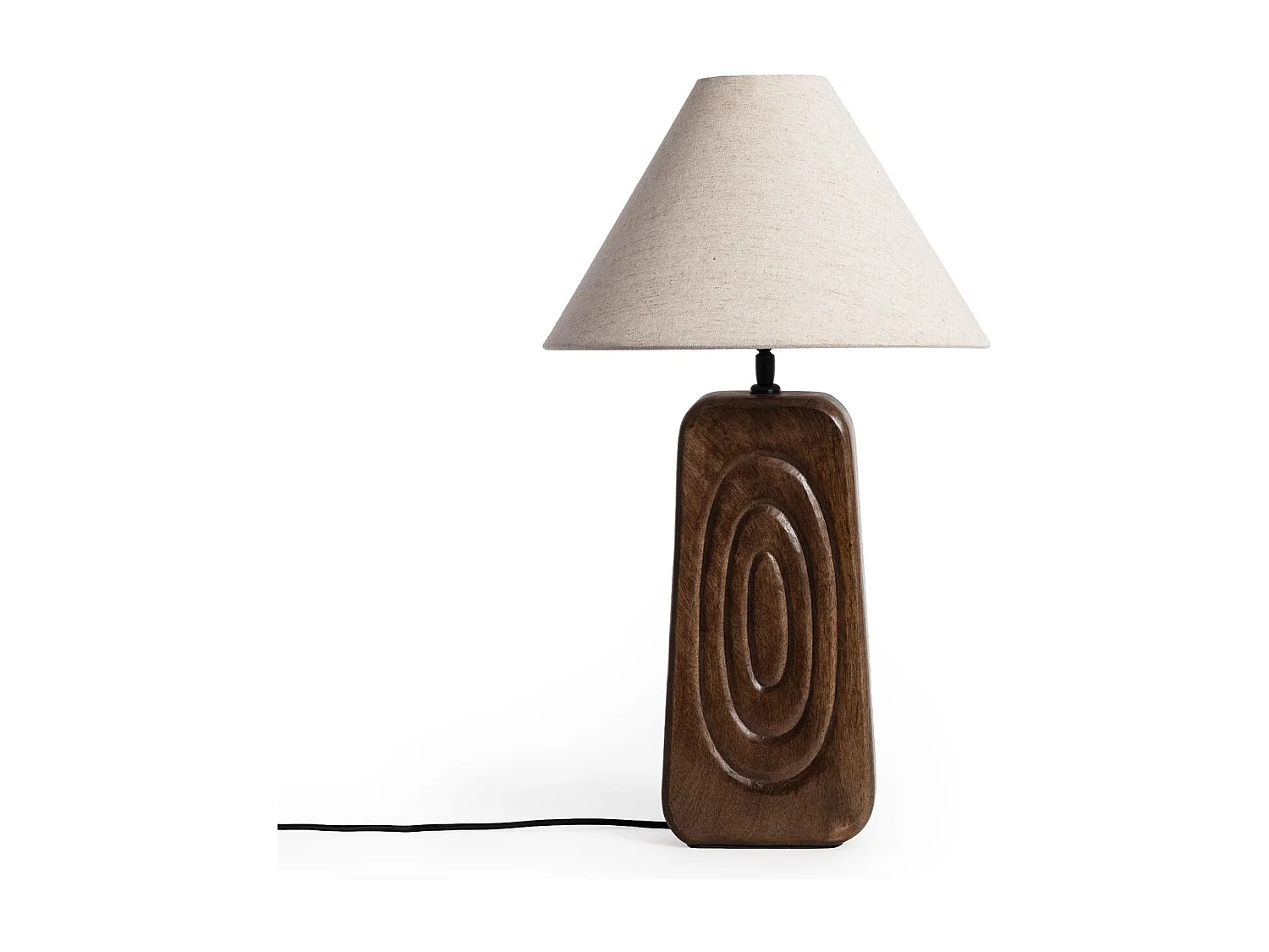 Lampe à Poser Bois Ishana ILUZZIA Beige